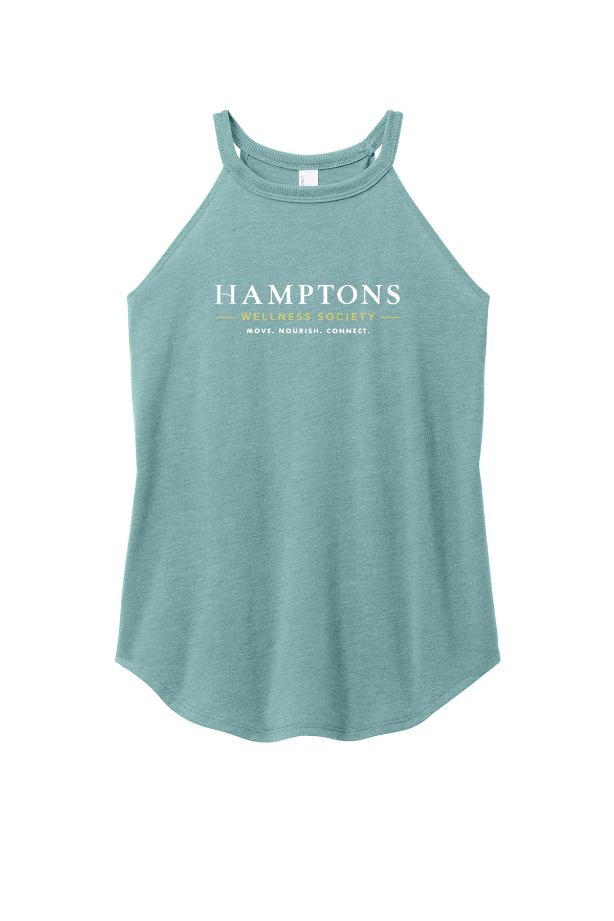 Hamptons Wellness Society DT137L – Heathered Eucalyptus Blue – Front