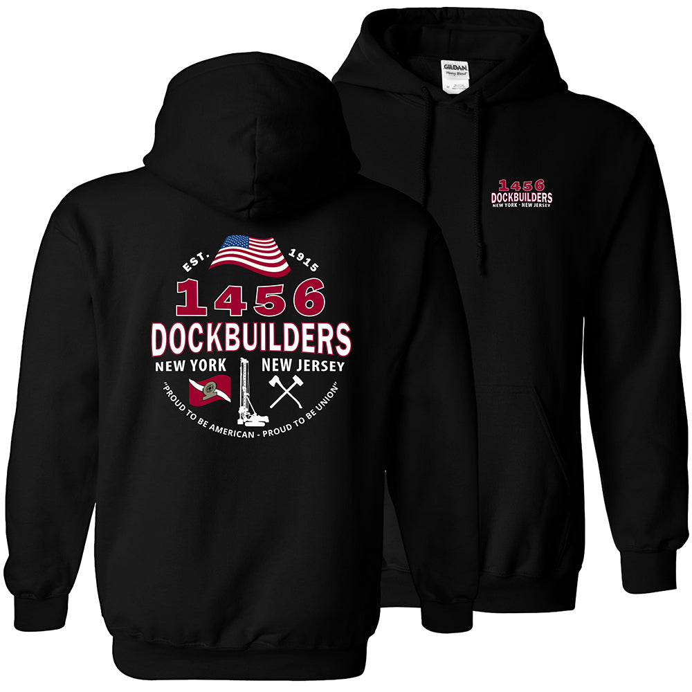 Dock Builders 1456 OG Hoodie - DOCKBUILDERS OG HOODIES BLACK
