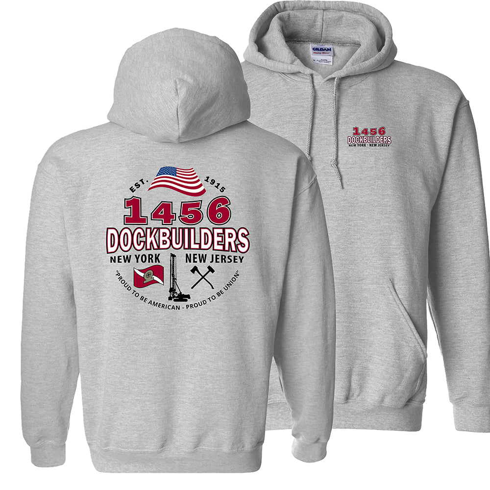 Dock Builders 1456 OG Hoodie - DOCKBUILDERS OG HOODIES SPORTGREY