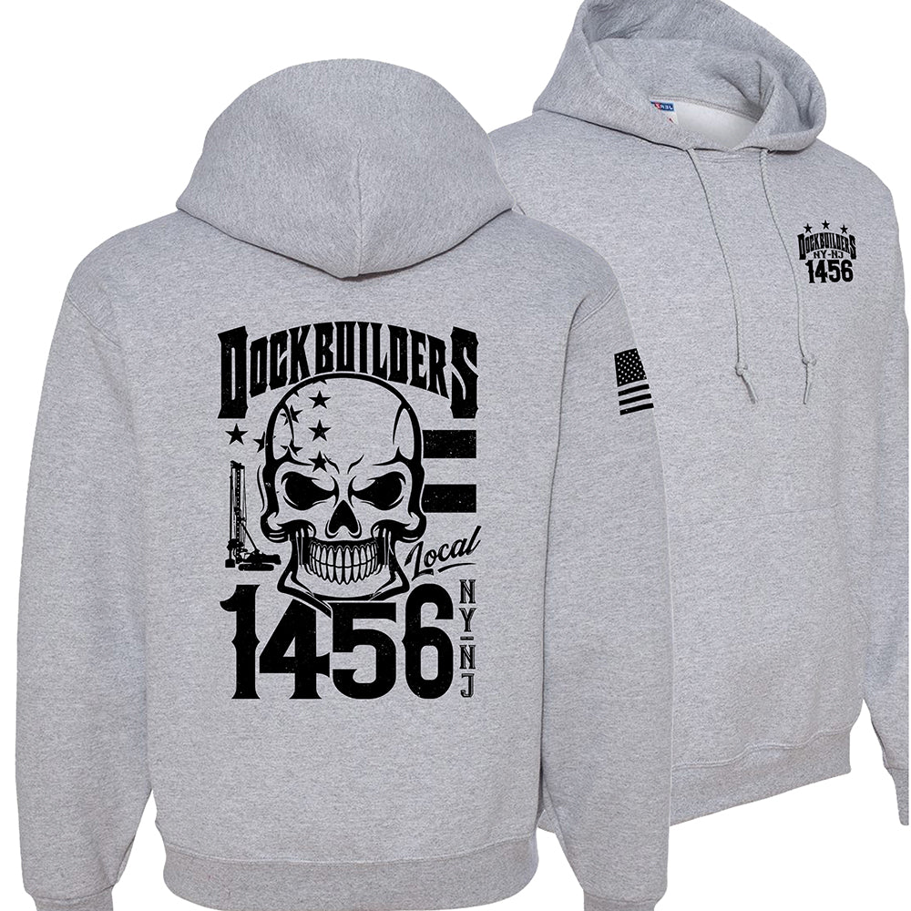 Dock Builders 1456 Skull Hoodie (Copy) - DOCKBUILDERS SKULL HOODIES SPORTGREY