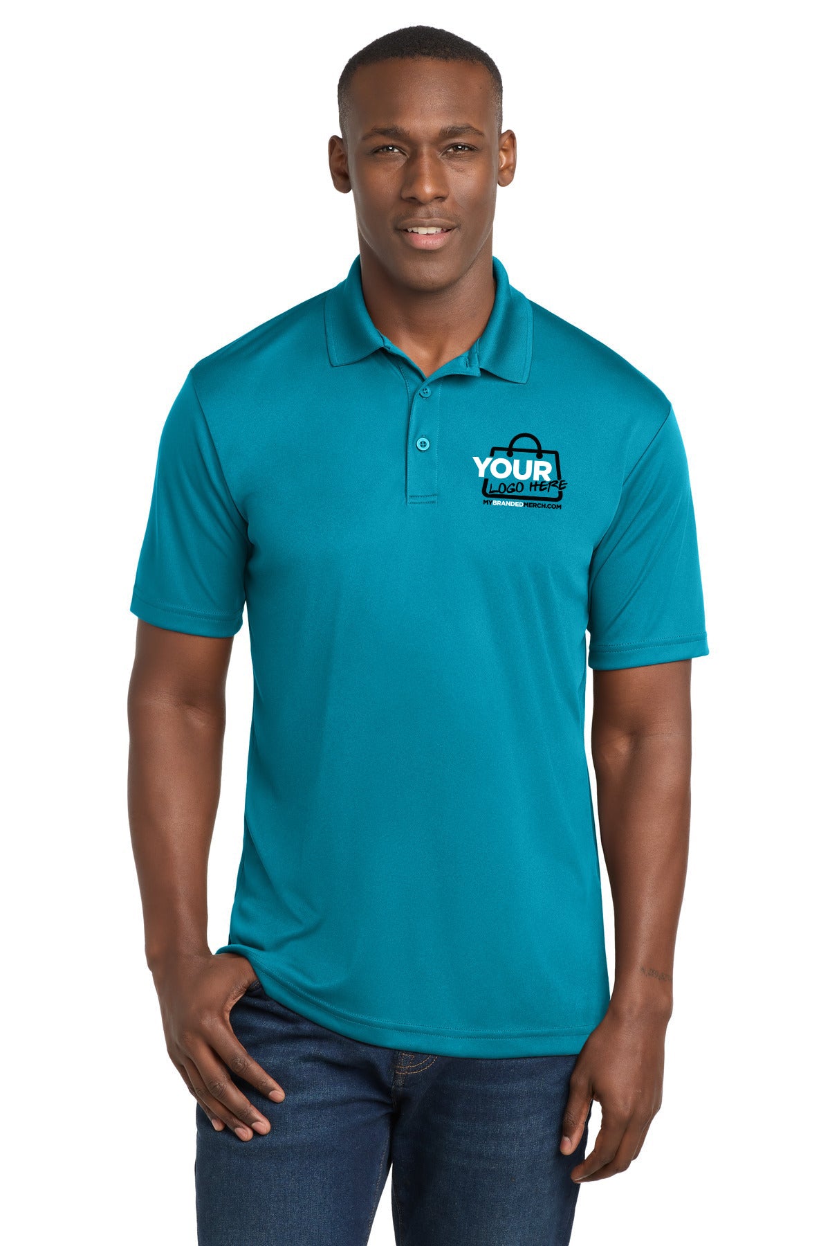 Custom logo Sport-Tek ® PosiCharge ® Competitor ™ Polo. ST550 decoration preview