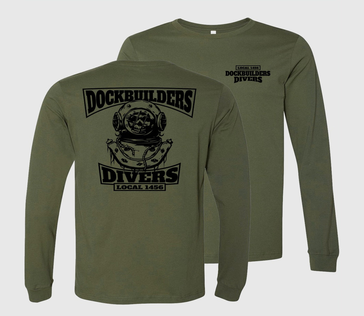 Dock Builders 1456 Divers Long Sleeve - Military Green