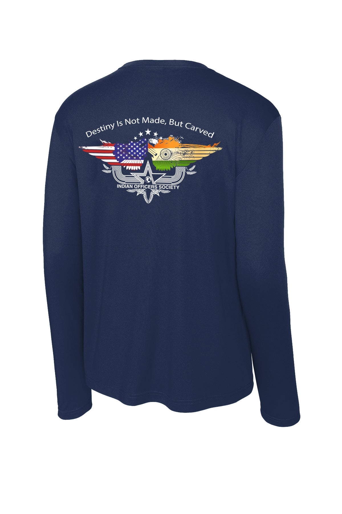 Indian Officers Society IOS Performance Long Sleeve ST350LS True Navy back design
