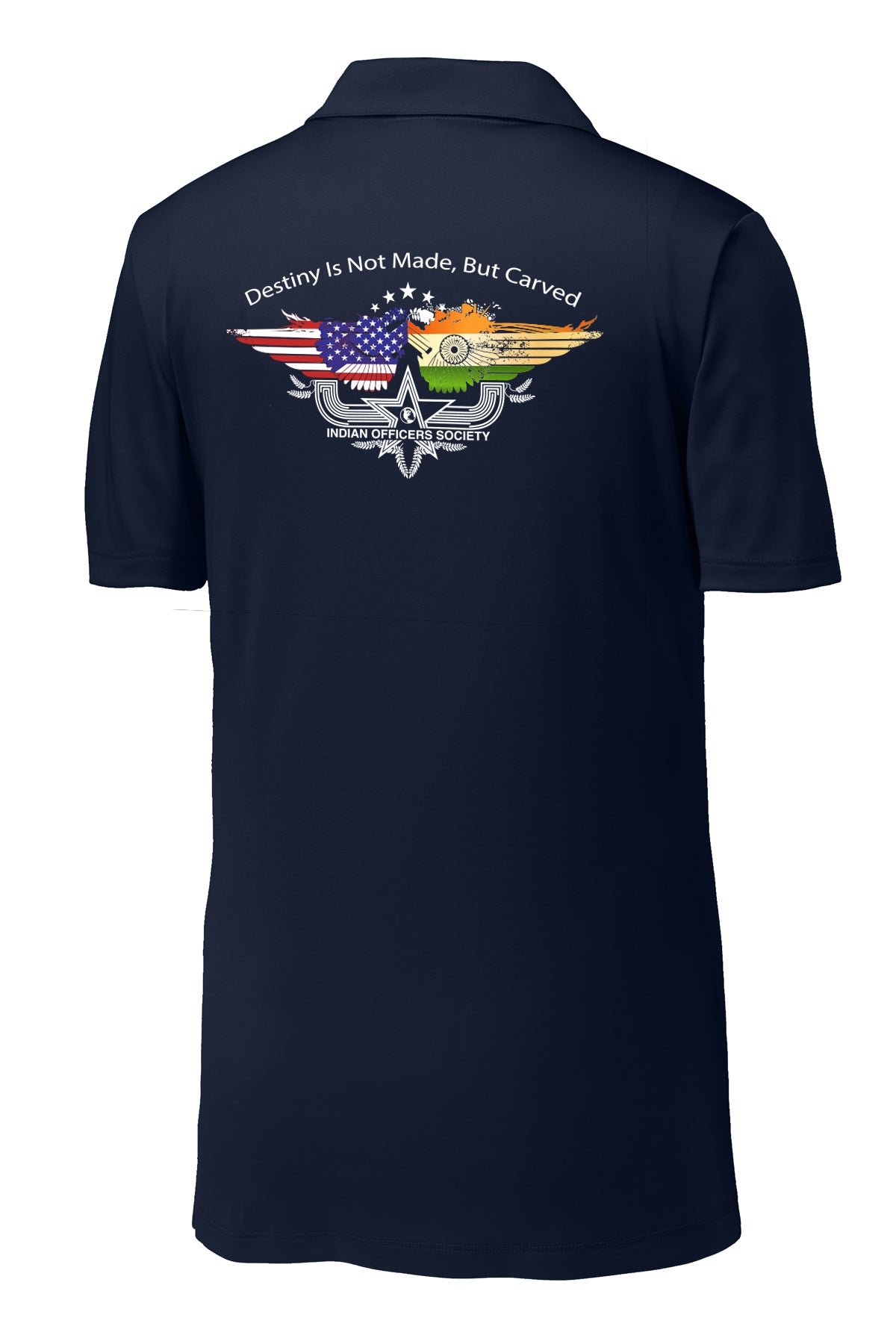 Indian Officers Society IOS Performance Polo ST550 True Navy back design