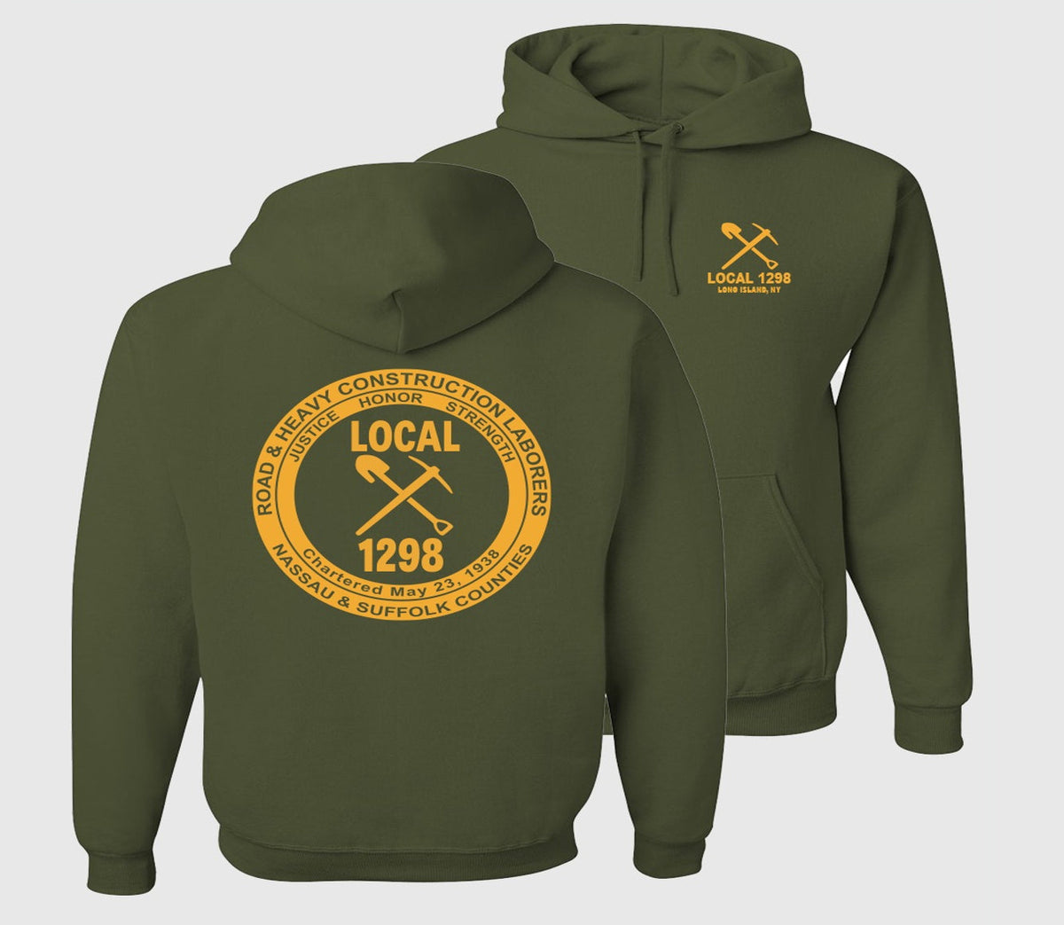 Laborers Local 1298 Hoodie - Military Green