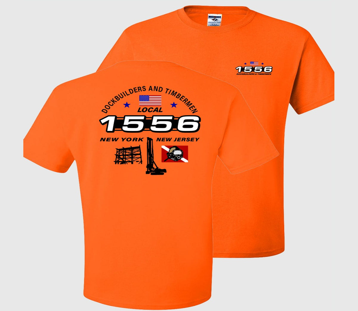 Dockbuilders & Timbermen Local 1556 T-Shirt - Safety Orange