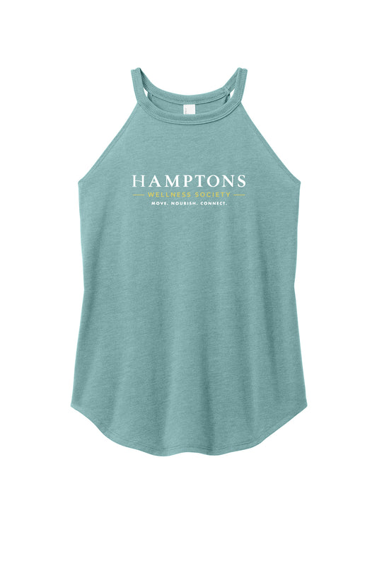 Hamptons Wellness Society DT137L – Heathered Eucalyptus Blue – Front