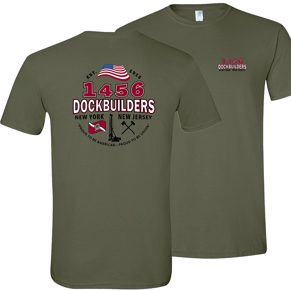 Dock Builders 1456 OG T-Shirt - DOCKBUILDERS OG TSHIRT MILITARY GREEN