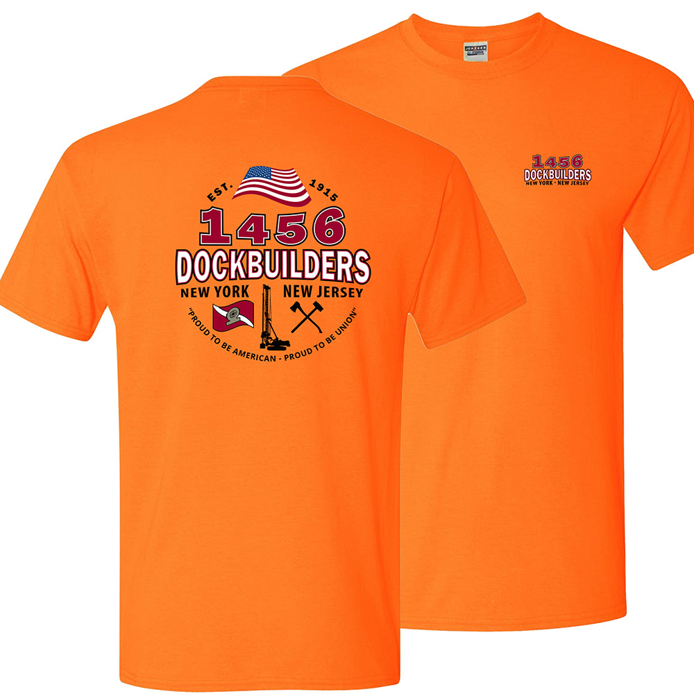 Dock Builders 1456 OG T-Shirt - DOCKBUILDERS OG TSHIRT SAFETY ORANGE
