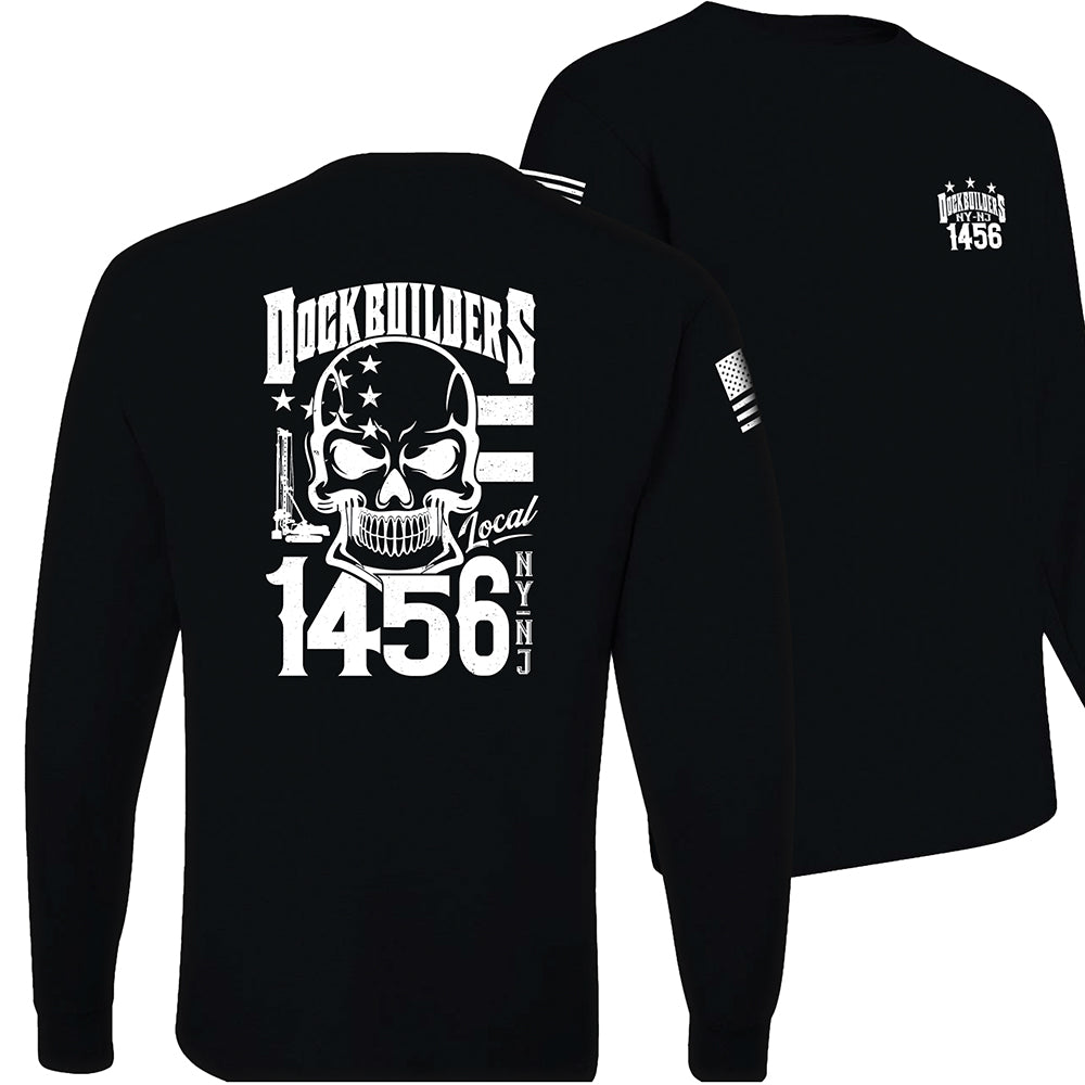 Dock Builders 1456 Skull Long Sleeve (Copy) - DOCKBUILDERS SKULL LSLEEVE BLACK