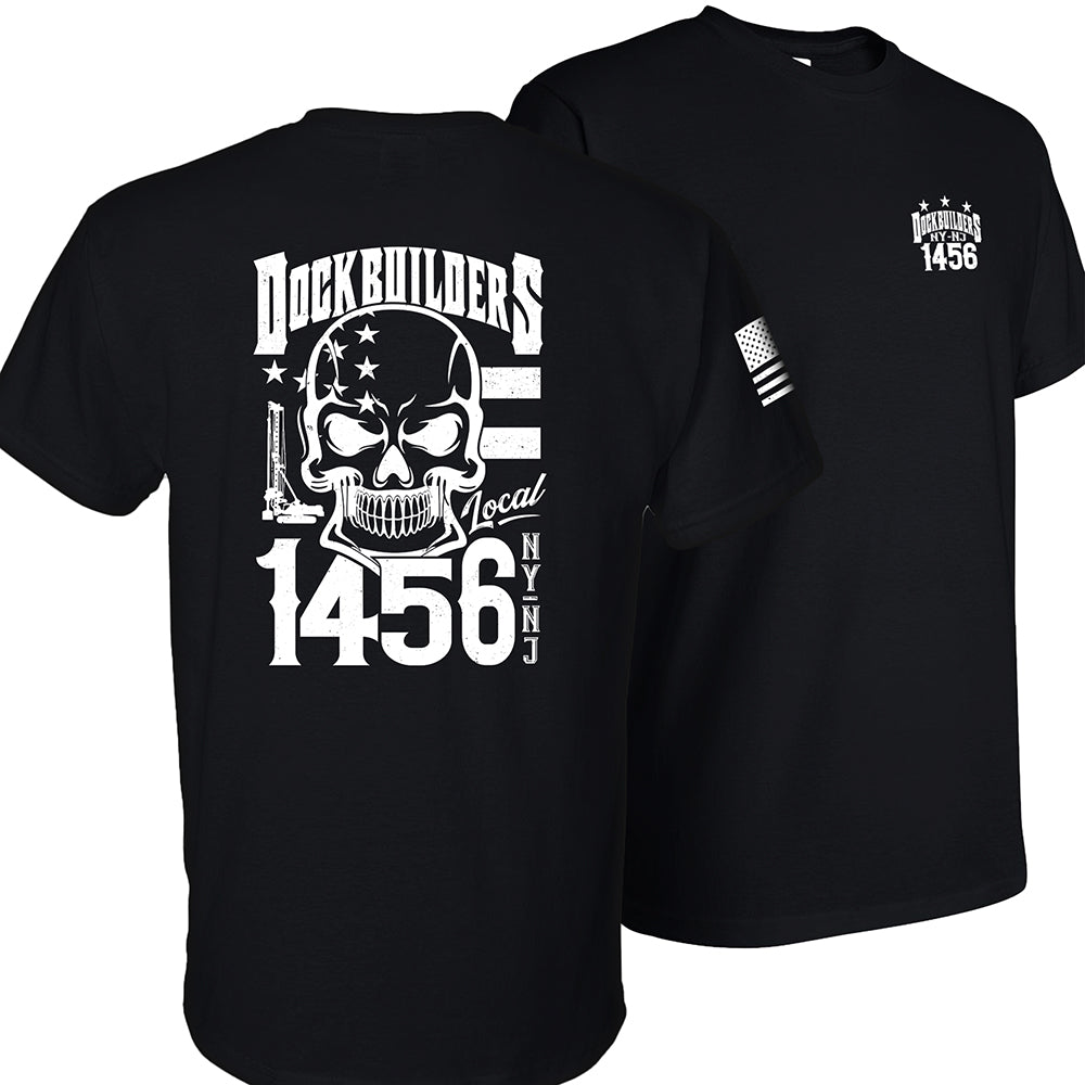 Dock Builders 1456 Skull T-Shirt (Copy) - DOCKBUILDERS SKULL TSHIRT BLACK