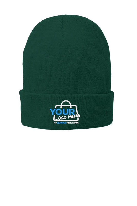 Custom logo Port Authority® Fleece-Lined Knit Cap. CP90L decoration preview