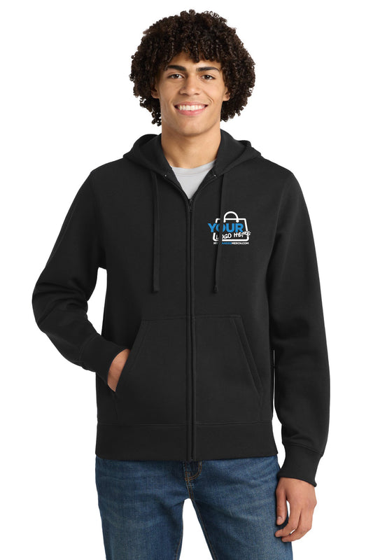 Custom logo Sport-Tek® Full-Zip Hooded Sweatshirt. ST258 decoration preview