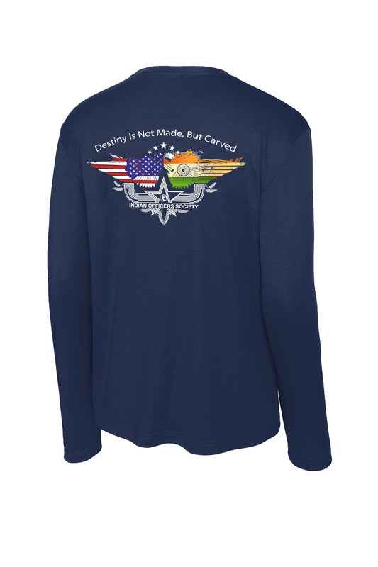 Indian Officers Society IOS Performance Long Sleeve ST350LS True Navy back design