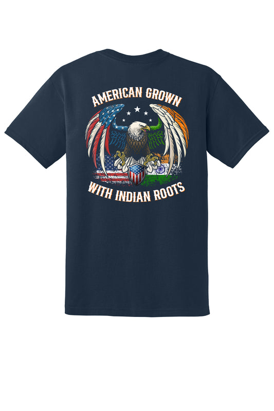 Indian Roots - Indian Officers Society 50/50 T-Shirt 8000 back design